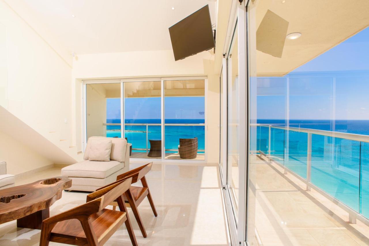 2 Story Oceanfront Penthouses On Cancun Beach! Екстериор снимка
